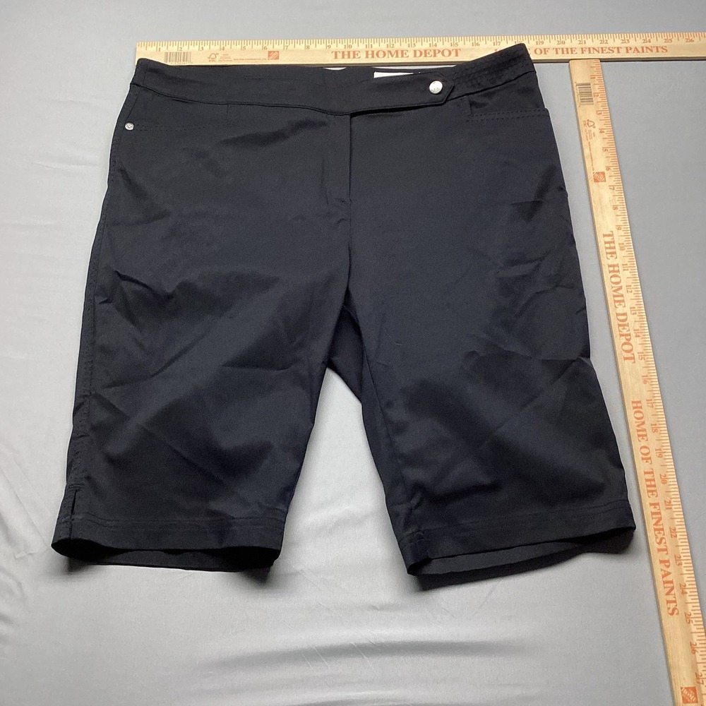 Callaway Womens Golf Shorts Size 12 Black Performance Bermuda Tech Stretch